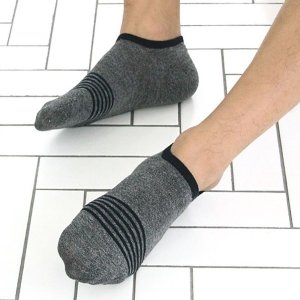 옴므 남성용 스트라이프 발목양말 10족 진그레이 여름양말W8CCDA3