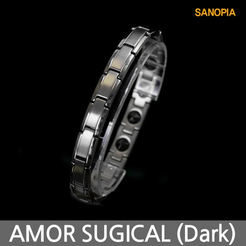 사노피아 게르마늄 티타늄 건강팔찌 아모르 TAF-B (다크그레이)