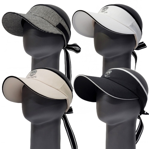 까스텔바작  힙스타 여성 골프 리본 보석 썬캡 모자 UV 자외선차단 넓은챙 썬바이저 TA2239885