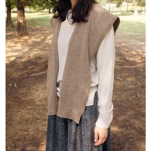 앞머리 캐시미어 울혼방 니트 케이프 숄n1107