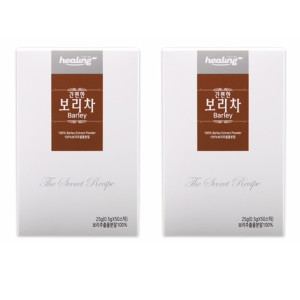힐링  찬물 보리차 분말 50스틱 2박스 가루 스틱 개별포장