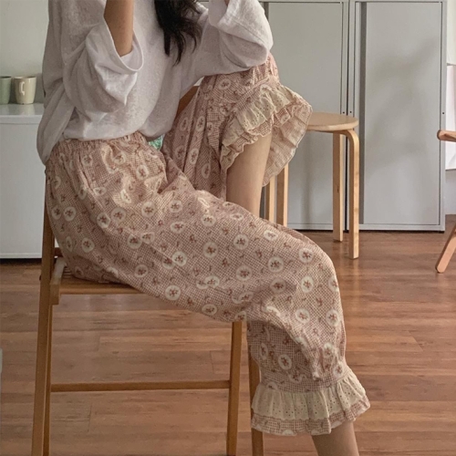 시골양품점 베르샤유 8부 레이스 면속바지 CH20503 파자마,실내복