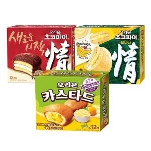 오리온  초코파이 +바나나+카스타드 총3개