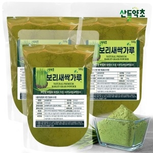 산들약초 새싹보리 가루 분말 500gx3팩 보리새싹 보리순 청정지역 제주도