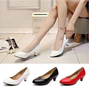 오노마 ONM 에나멜 낮은굽 미들굽 펌프스 뽀족코 여자구두 데일리 S8303770