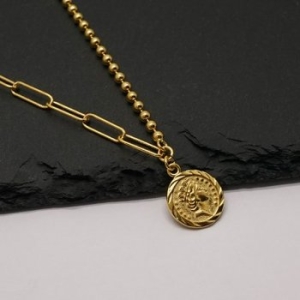 텐바이텐  아뮤엘 925 lver 언밸런스 코인 네크리스 AMHN2951