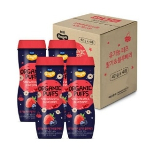 요미요미 오가닉 퍼프 딸기 블루베리 42g
