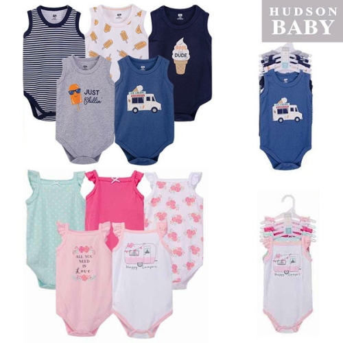 리틀맘 신생아 아기 여름바디슈트 나시바디슈트 5종세트