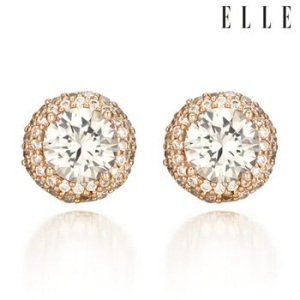 엘르쥬얼리  14K 원더풀 큐빅 귀걸이 gold pin ELGPEE308