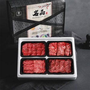 자연맛남  국내산 소고기 구이선물세트 1호 1등급 1.2kg 꽃등심/갈비살/치마살/부채살