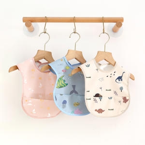 르메이어 민소매 방수 이유식 아기 턱받이 자기주도 촉감놀이 유아 앞치마