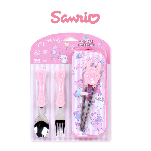 마이멜로디 젓가락 스푼포크 케이스세트