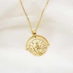 텐바이텐  아뮤엘 925 lver 볼드한 코인 네크리스 AMQN3771