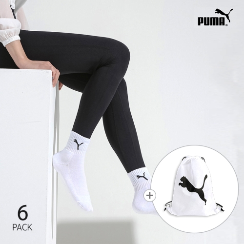 푸마  이중쿠션 단목 스포츠 캐주얼 양말 5족 번들