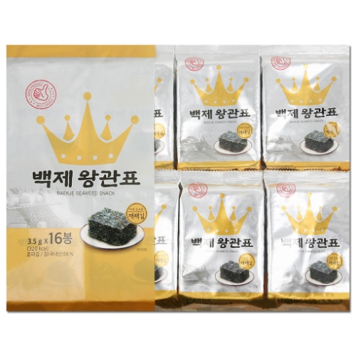 광천다솔김 백제 왕관표 재래김 3.5g [32개] - 에누리 가격비교