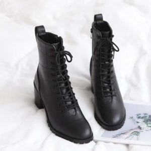 여성 패션 미들힐 플랫 워커 슈즈 신상 워커힐 구두 W77B906