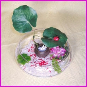 더다인  스마트리빙o.e.m 웰빙 유에프오형 유리수반겸 화병 지름25cm높이10cm/꽃병/수경재배 용기/어항