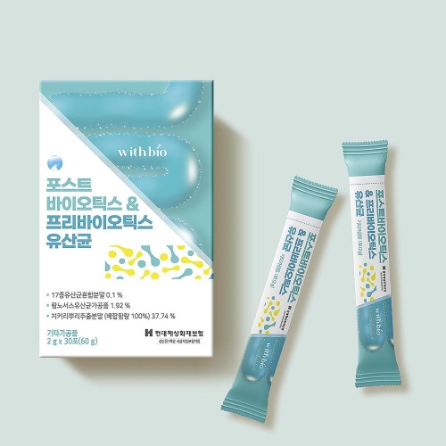 위드바이오 포스트바이오틱스 프리바이오틱스 유산균 2g 30포