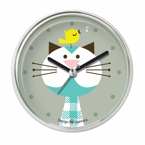 타임스퀘어  고양이와병아리 다용도 방수흡착시계