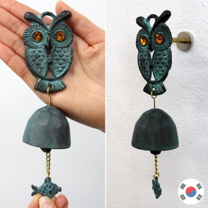 바이오메이트 하이아트 대박부엉이 청동주물 현관문종 도어벨 1종 HDB-183