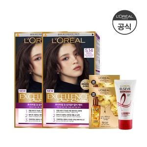 로레알파리 파리 NEW엑셀랑스 듀오크림 염모제 2개+랜덤