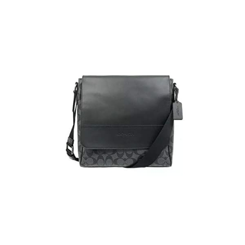코치 휴스턴 맵 시그니처 메신저 백 차콜블랙