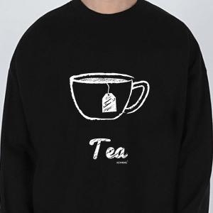 QUO033750카페 맨투맨 티셔츠 차 긴팔 여유 차한잔의 키밍 TEA