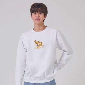 W6FFC83  키밍 해피 강아지 맨투맨 후드티 캐릭터