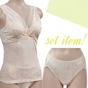 조은 부드러운 모노사 플라워패턴 노와이어 브이라인 브라런닝 팬티세트