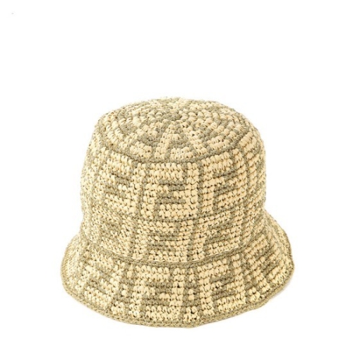 펜디 골드 라피아 버킷햇_FXQ688 AJFN F0QD2