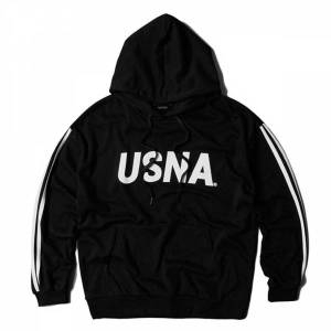 KING 남녀공용 USNA 라인 오버핏 후드티셔츠 AJ1828