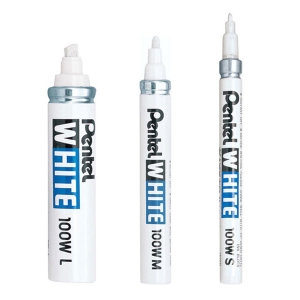 오피스존  펜텔 화이트마카 낱개 100W 유성마카 펜탈 흰색 마커
