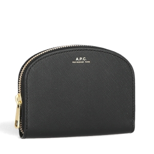 아페쎄 APC  아뻬세   아뻬세  지갑 동전 카드 케이스 PXBJQ-F63219 LZZ NOIR 반달 미니 PORTAFOGLIO..