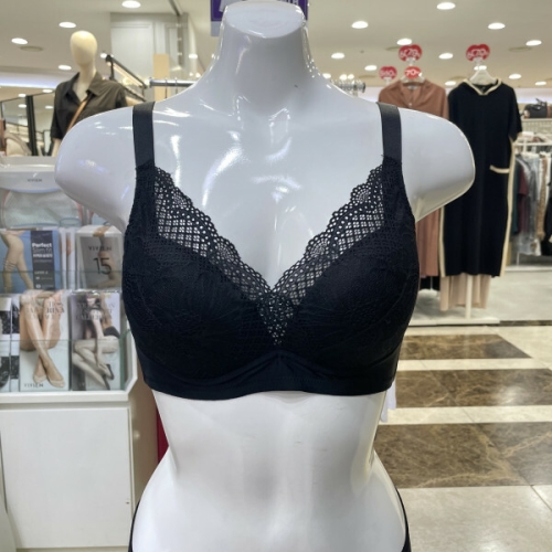 비비안 BR6729 BK 3단 풀컵 레이스 노와이어 몰드 브래지어
