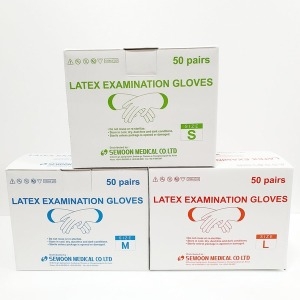 세운 멸균 장갑 라텍스 글러브M 50조