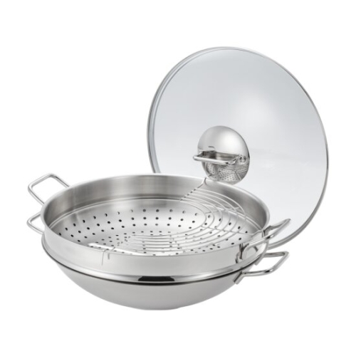 동남 쿡에버 인덕션 파티웍 36cm 세트 (찜기+튀김망+커버)