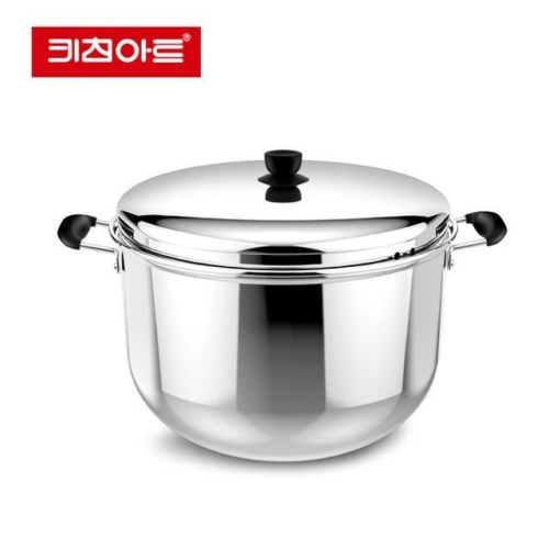 리바트 키친 아트 곰솥 들통 찜통 찜솥 스텐 큰냄비 32cm