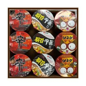 신라면 소컵 3개 + 농심 튀김우동 소컵 3개 + 얼큰한 너구리 소컵 3개