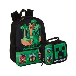 마인크래프트 백팩 가방 및 도시락가방세트 16인치 번들 세트