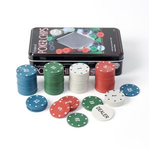럭키  숫자 포커칩 100p세트 국제규격 보드 게임칩