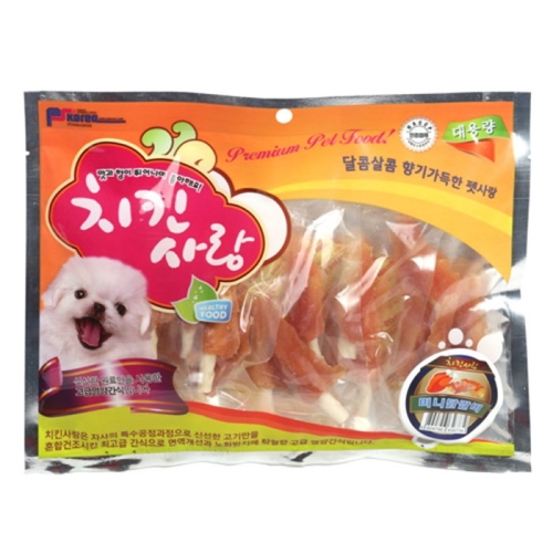 씨큐 강아지간식 치킨사랑 미니닭갈비 400g-스토어봄