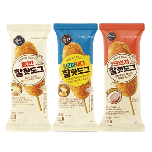 신세계푸드 올반키친 모짜체다 찰 핫도그 80g