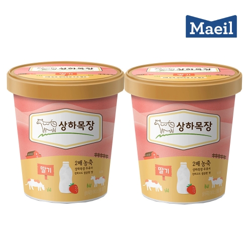 매일유업 상하 아이스크림 딸기 파인트 474mlX2개 - 에누리 가격비교