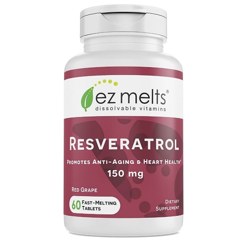 EZ Melts Grape Flavor 레스베라트롤 150mg 60정