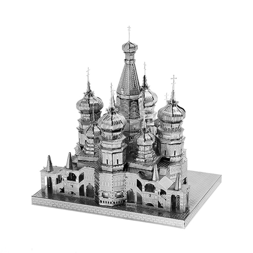 메탈투어  3D메탈 미니 세인트 바실 성당 실버