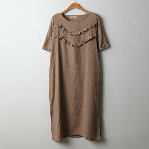 아이우먼 투프릴라인롱원피스 NBJ215M208 빅사이즈