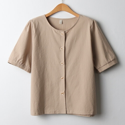 아이우먼 동글단추라운드넥자켓 NBJ214M208 빅사이즈