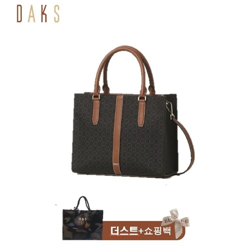 닥스 여성 바넷 DD 패턴 가죽 토트백_DCBA2F865W3