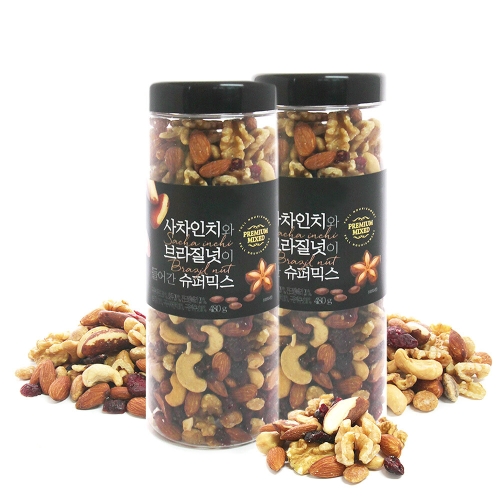 넛츠앤베리스  사차인치와 브라질넛이 든 슈퍼믹스 480g