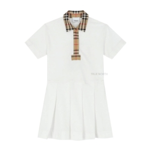 버버리키즈 폴로 반팔 드레스 화이트 (8053562)